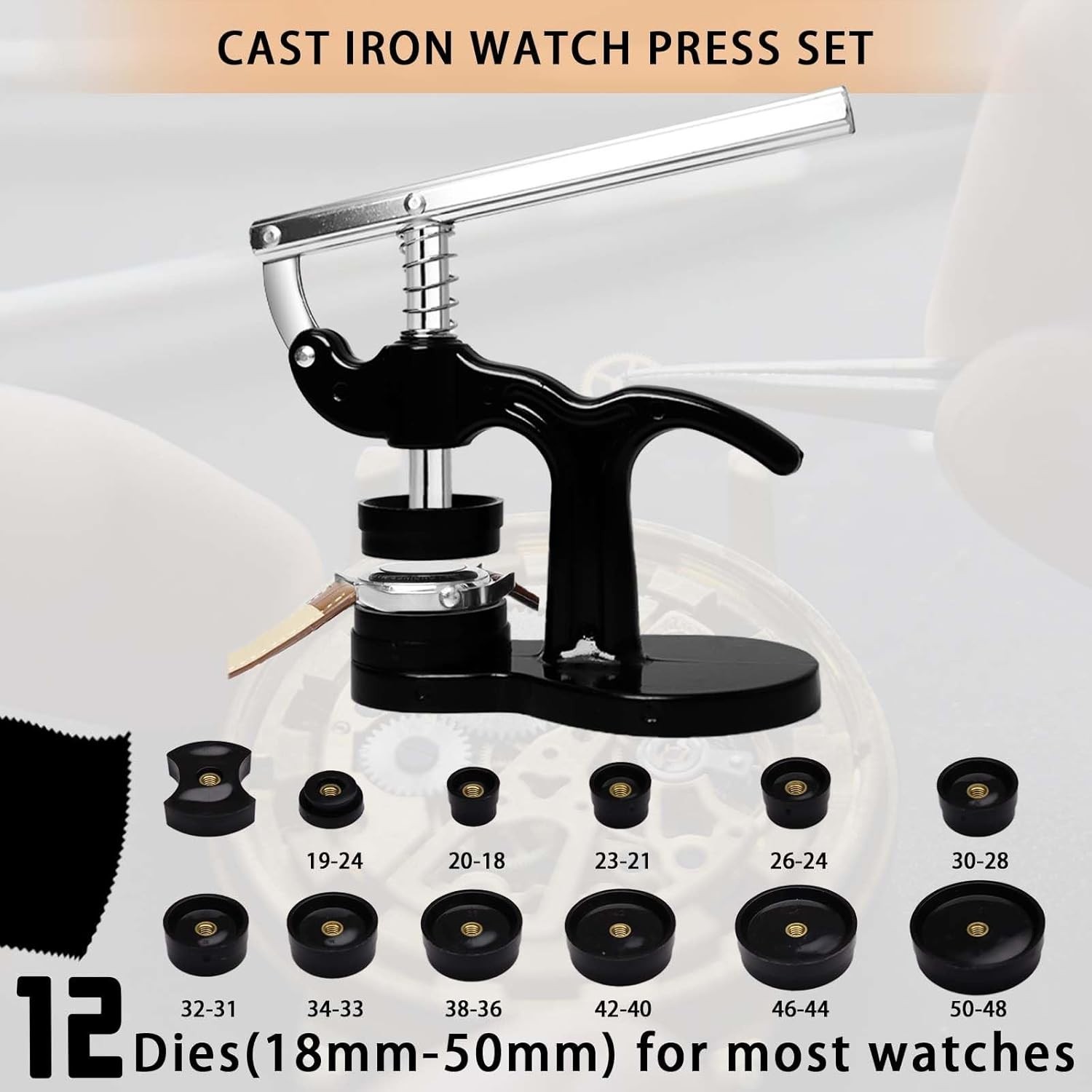 Comprehensive Watch Repair Tools Set with Adjustable Case Opener & Batteries