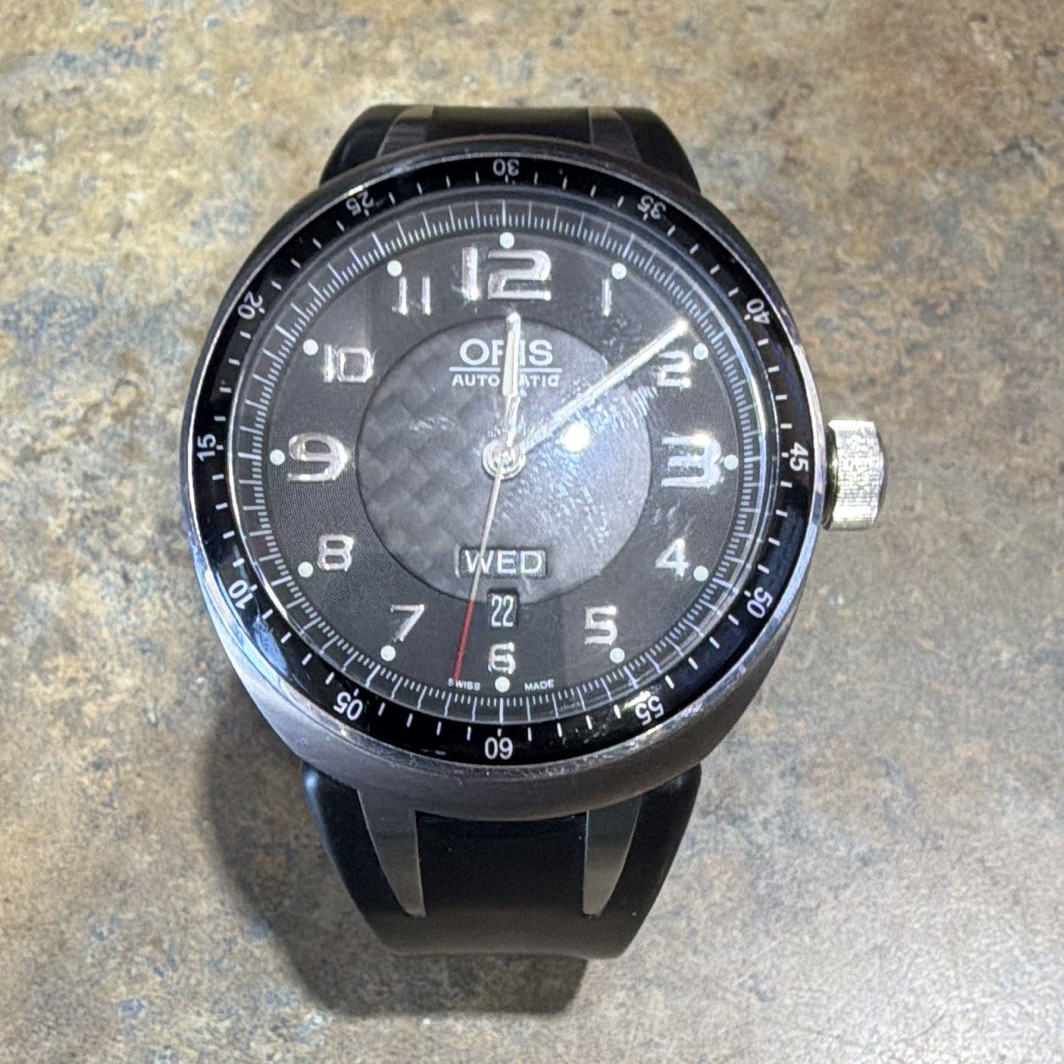 Oris Artix GT Automatic Day/Date 44mm Steel Black Dial 100m Rubber Strap
