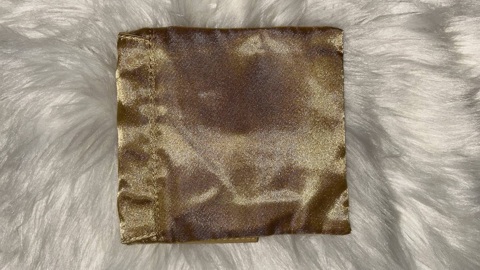 Vintage Estée Lauder Jewelry Bag Gold Canvas Small Travel Case Tote
