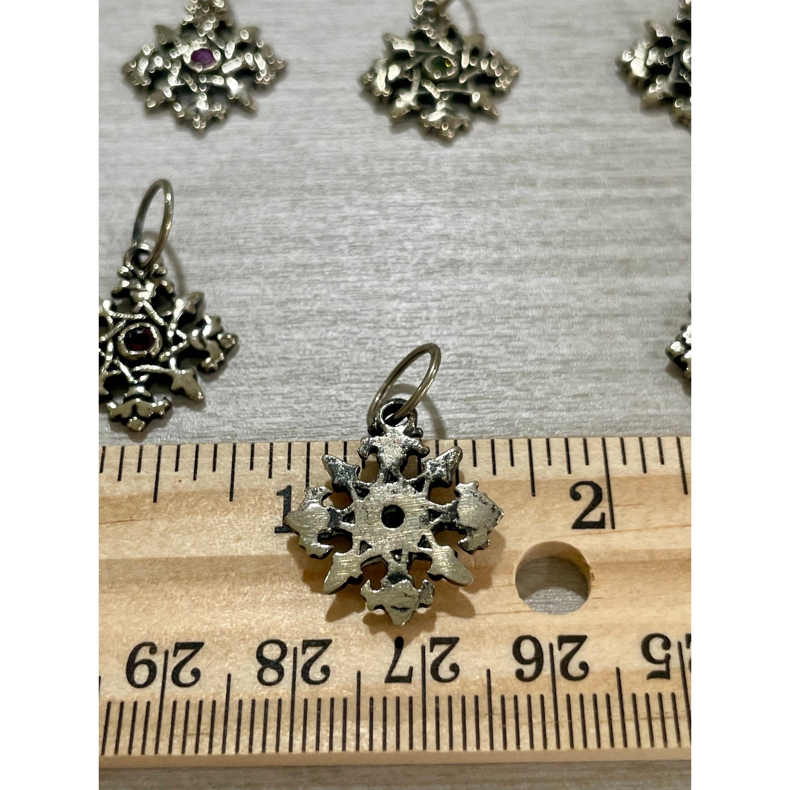 Love Heals Sapphire SEPTEMBER Birthstone Snowflake White Bronze Charm LH102