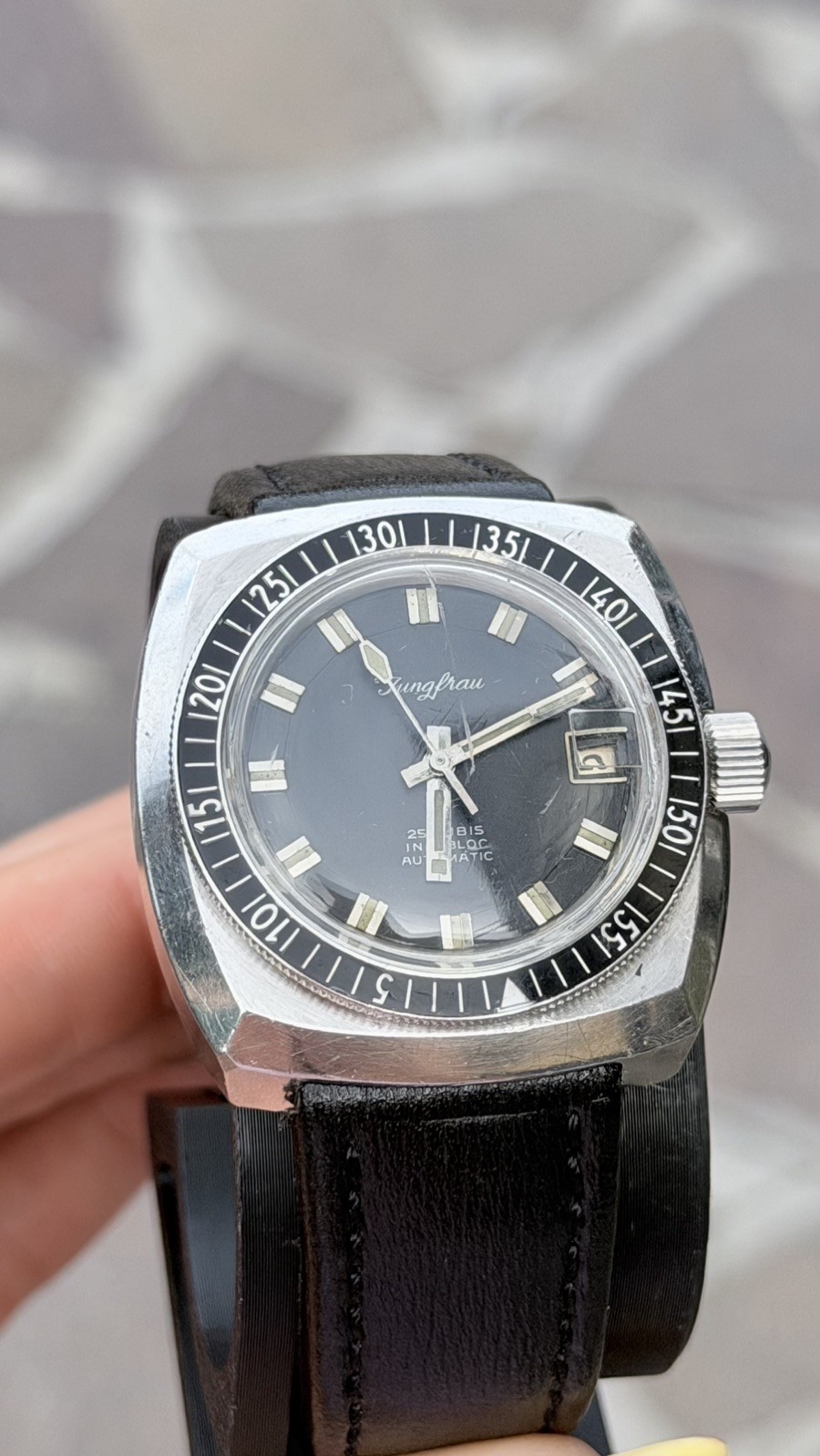 Jungfrau Sub 150M 38mm Automatic ETA Bezel Bakelite Steel