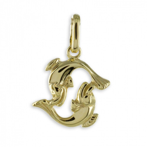 REAL GOLD *** Small Pendant Zodiac Zodiac Zodiac 16mm