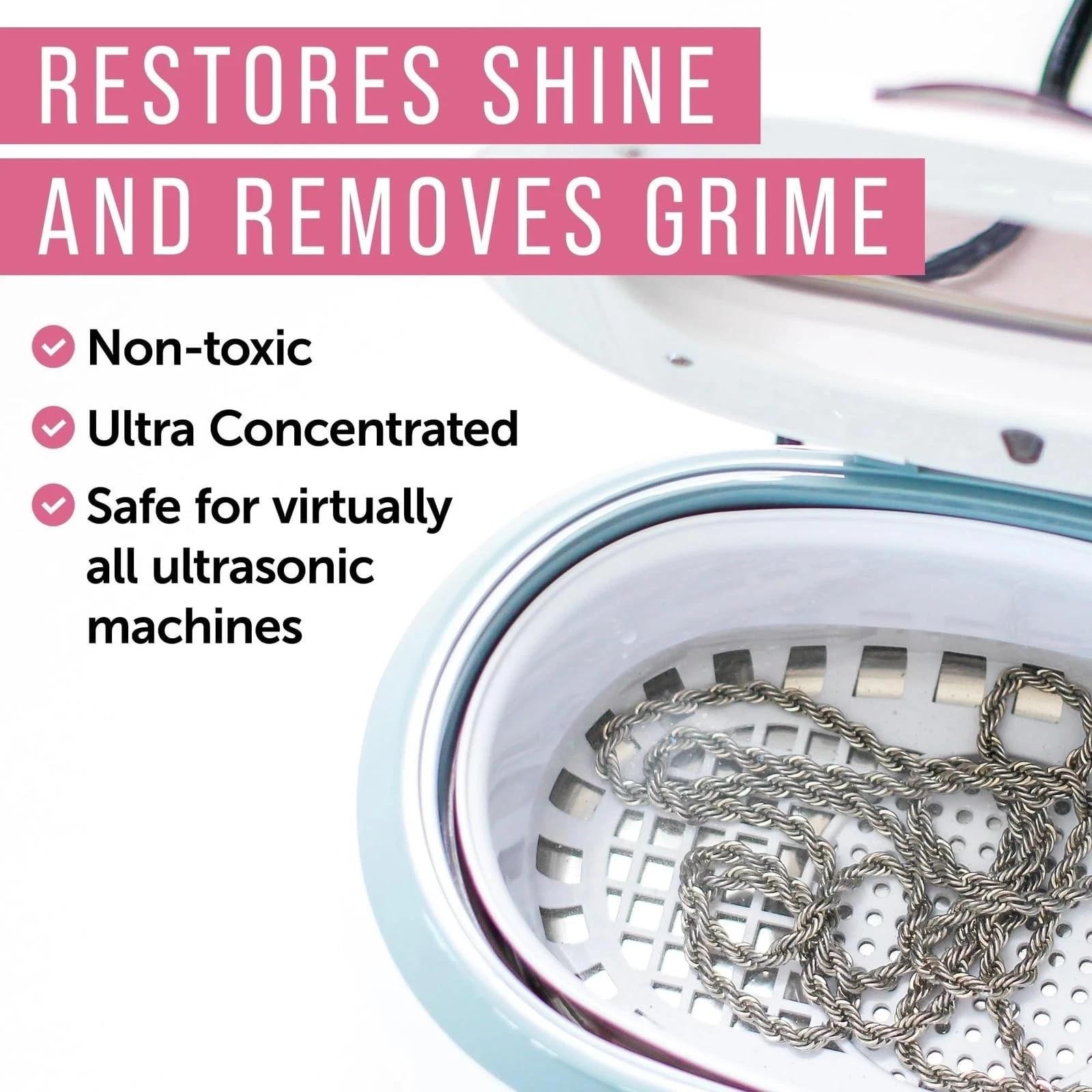 Ultrasonic Jewelry Cleaner Solution – Concentrated Formula & Ultrasonic Clean…