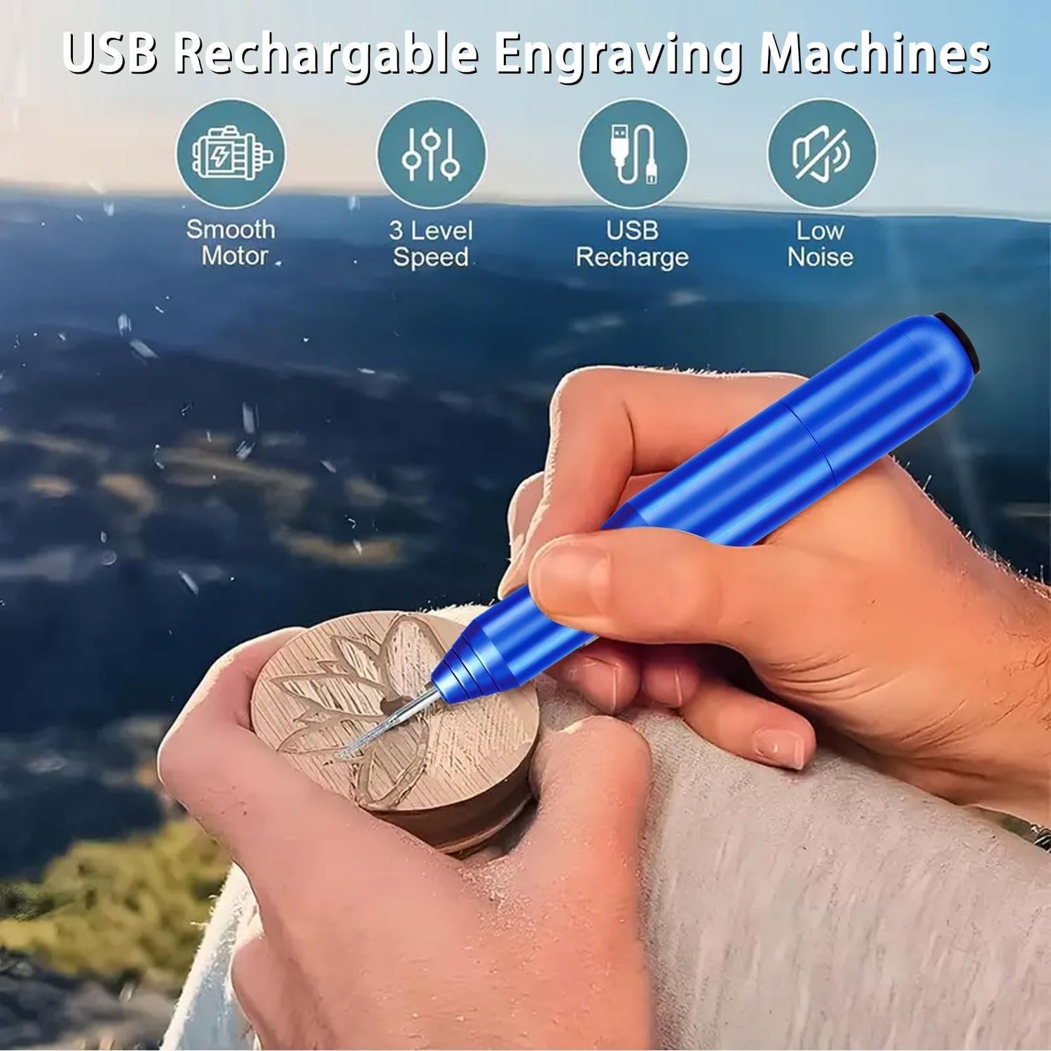 Electric Engraving Pen with Multiple Bits – USB Rechargeable for All Materials