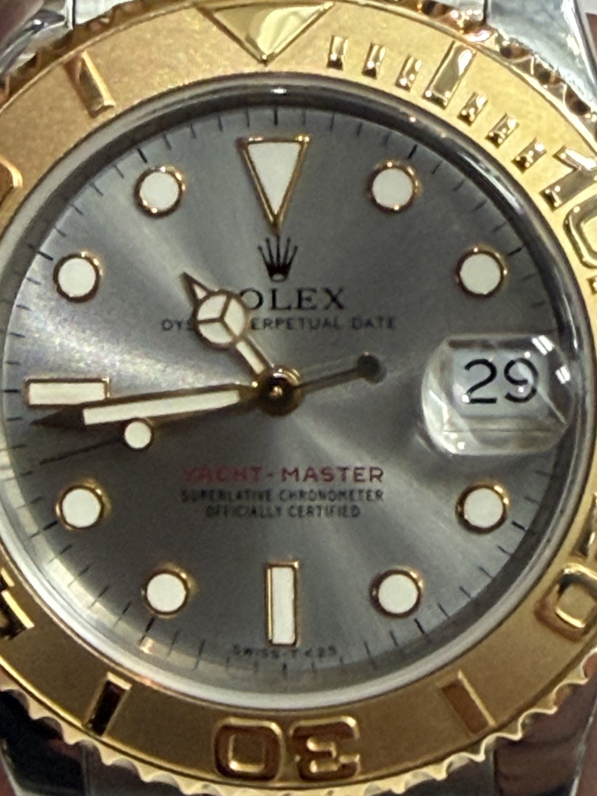 ROLEX YACHT – MASTER 68623 1997 TWO TONE 18 KARAT & STAINLESS STEEL WATCH 35MM