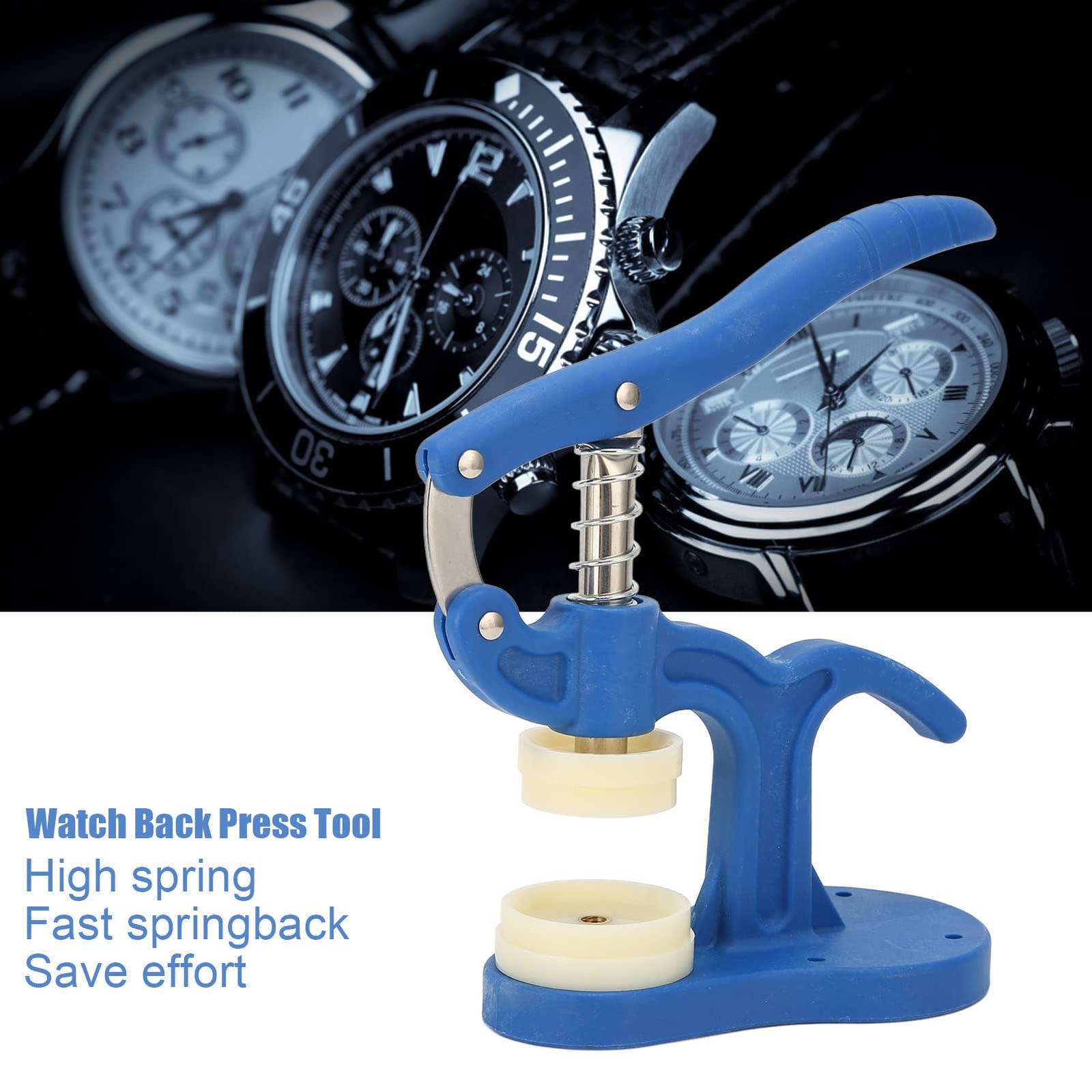 Joyzan Watch Press Set, Back Covers Case Closer Remover Spring Bar Blue