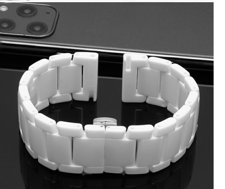 Waterproof Ceramic Watch Band Strap 14 15 16 17 18 19 20 21 22mm with Tools