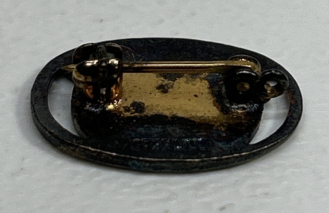 Vintage Sterling L.O.S. Of N.A. Rhinestone Pin