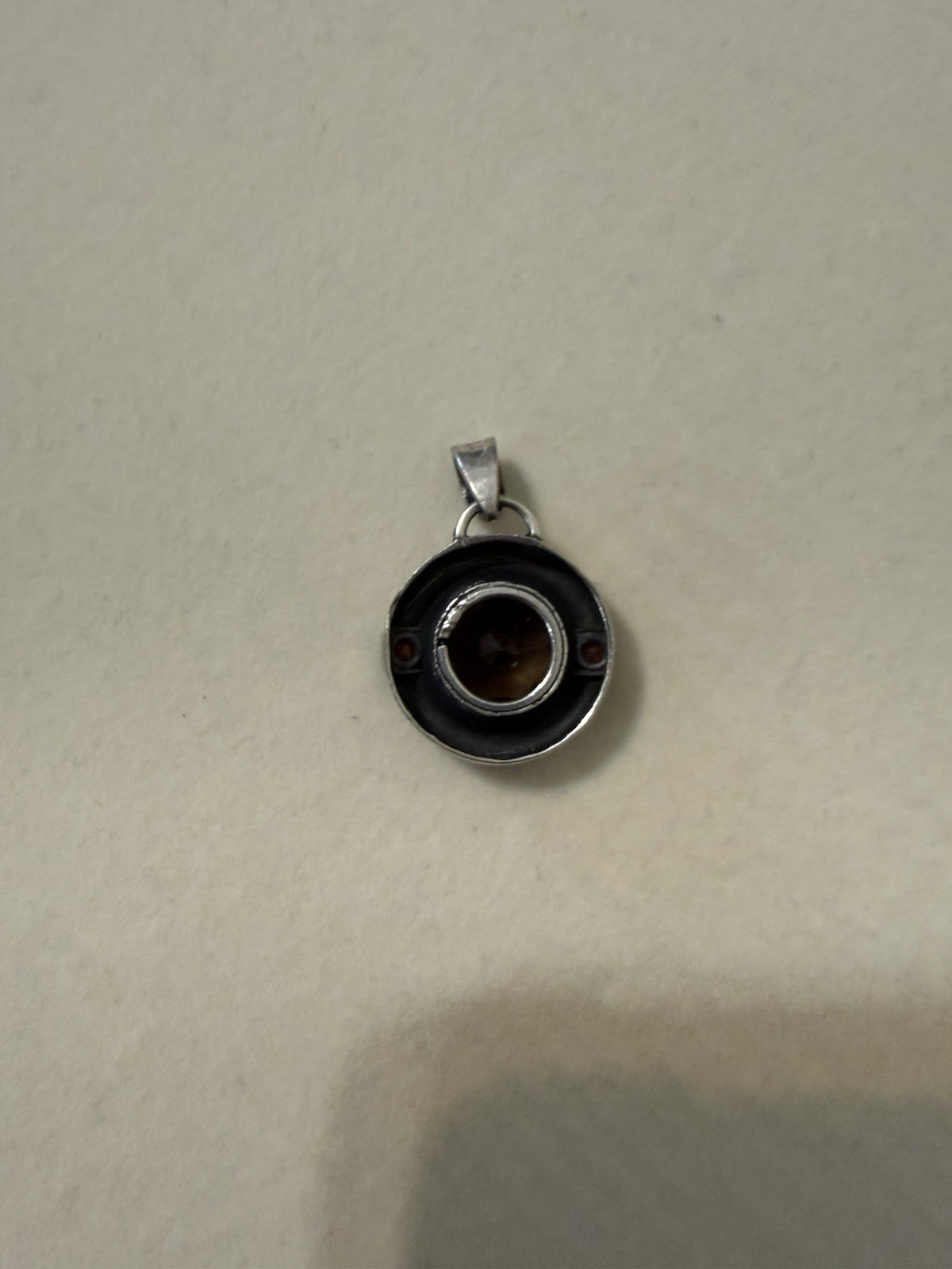 Silver and Black Pendant