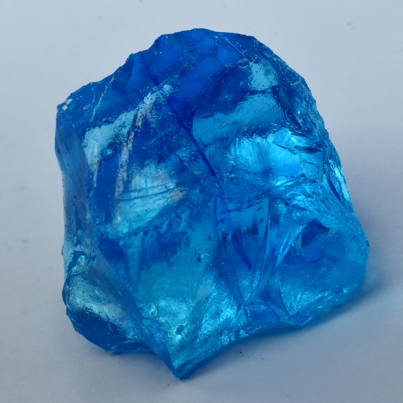 CERTIFIED 124 Ct Blue Sapphire Lab-Created Uncut Rough Loose Gemstone Huge Size
