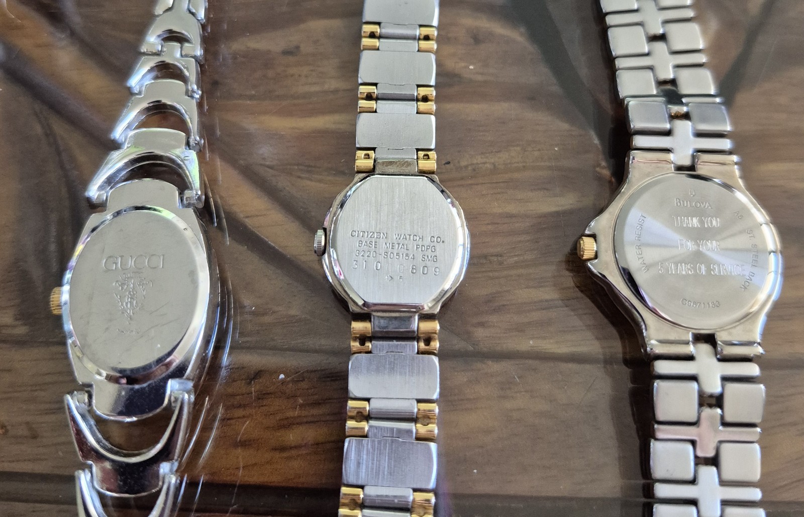 Watchmaker Special BULOVA Citizen Guess. THREE WATCHES None Tested. Need Battery