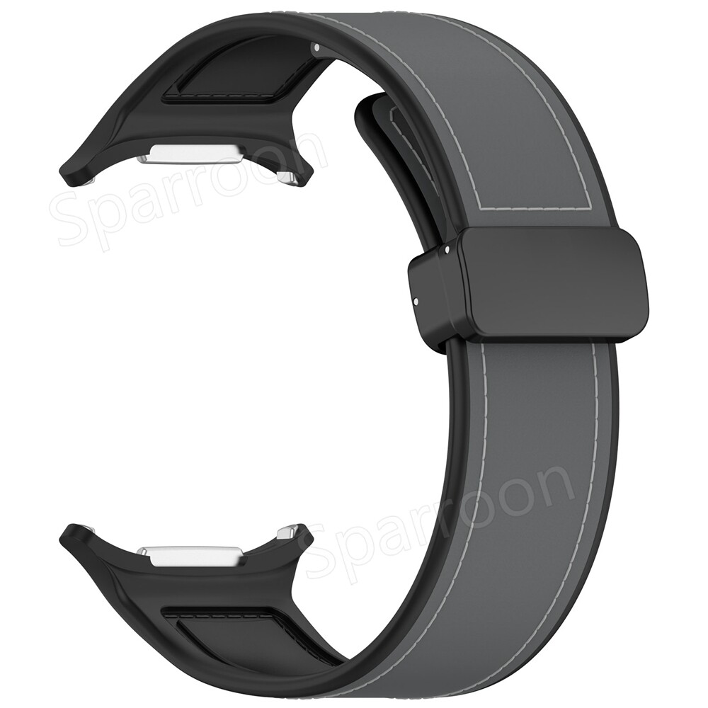 Magnetic Silicone Leather Strap Watch Band For Samsung Galaxy Watch 7 Ultra 47mm