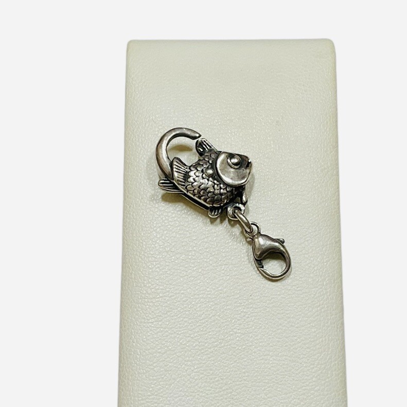 Retired Trollbeads Big Fish Clasp LAA Sterling Silver 925 Bracelet Charm Lock
