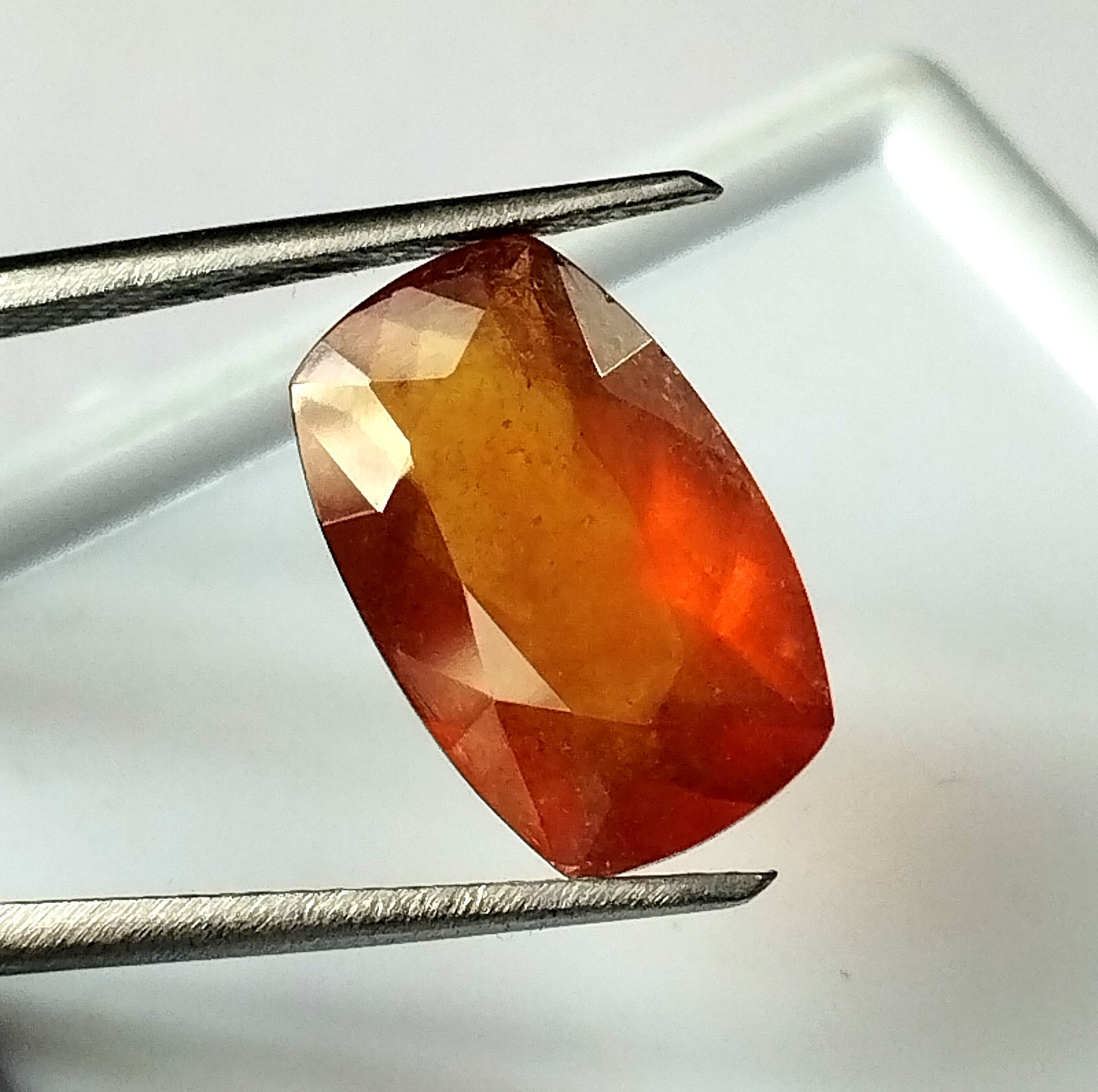 Rare Hessonite Garnet Orange Color Long Cushion Cut Natural Gemstone 4.70 Carat