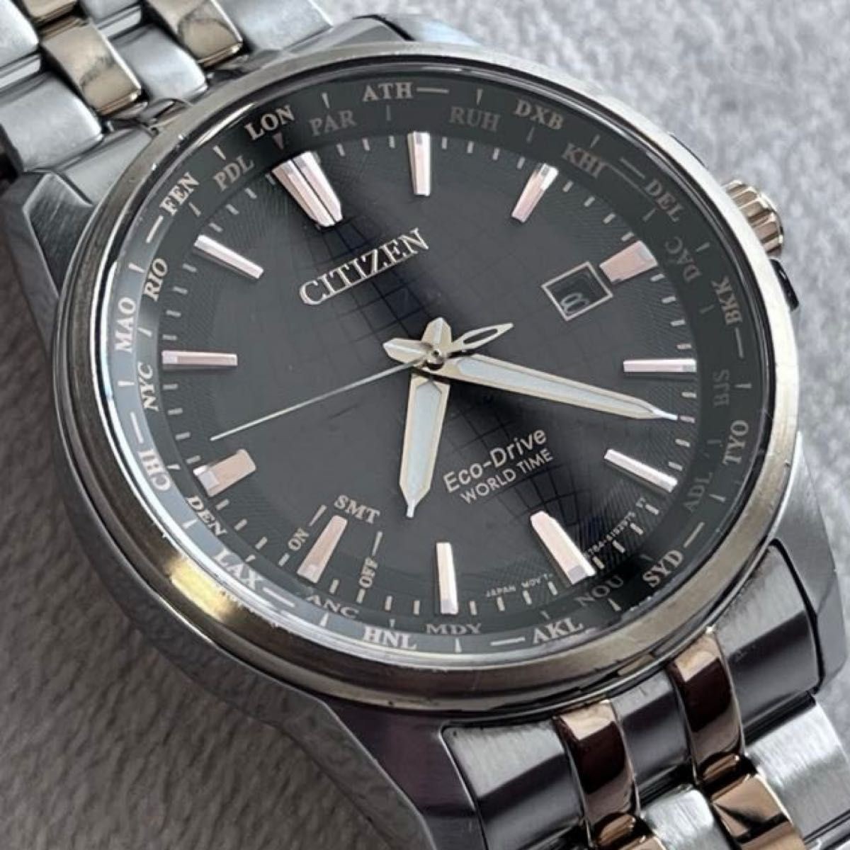 Working Item CITIZEN EcoDrive WorldTime E784 S118620 Gray x Gold