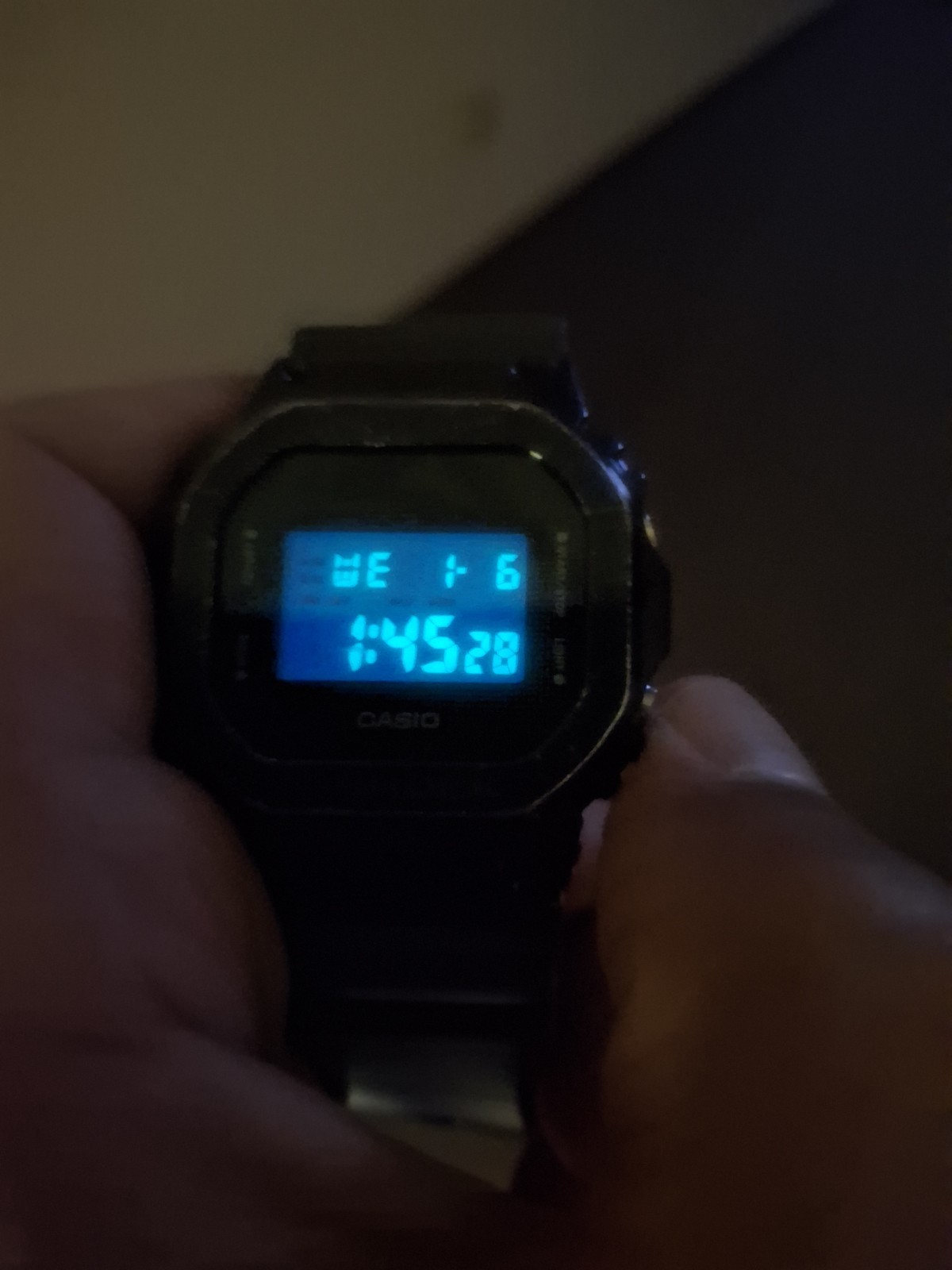 Casio G-shock GM-5600B Negative Display Metal Bezel Green Band Watch