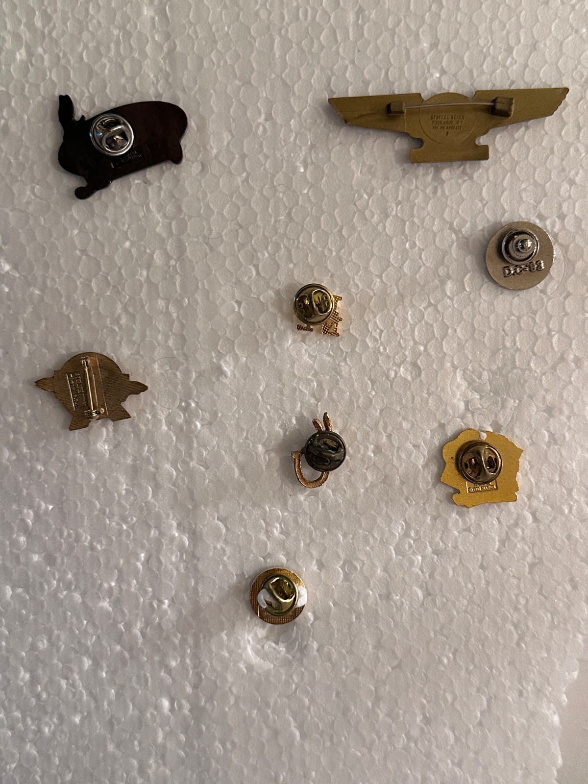 Vintage Assorted Metal Pins / Eastern Airline Pin Is Plastic