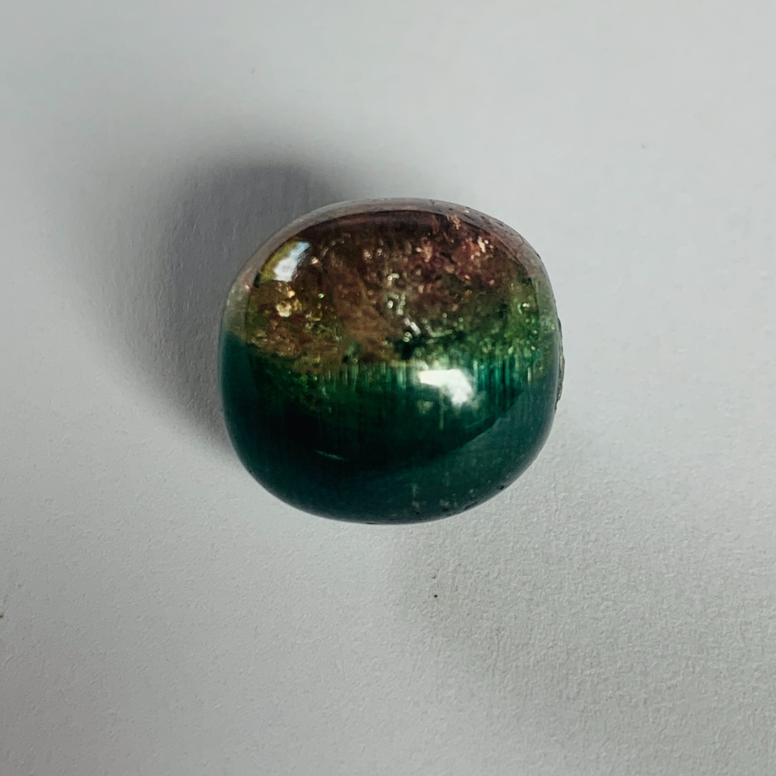 Andy’s Gem Garage Sale – Bi Color Tourmaline Cats eye Rutilated Cab 20.50cts