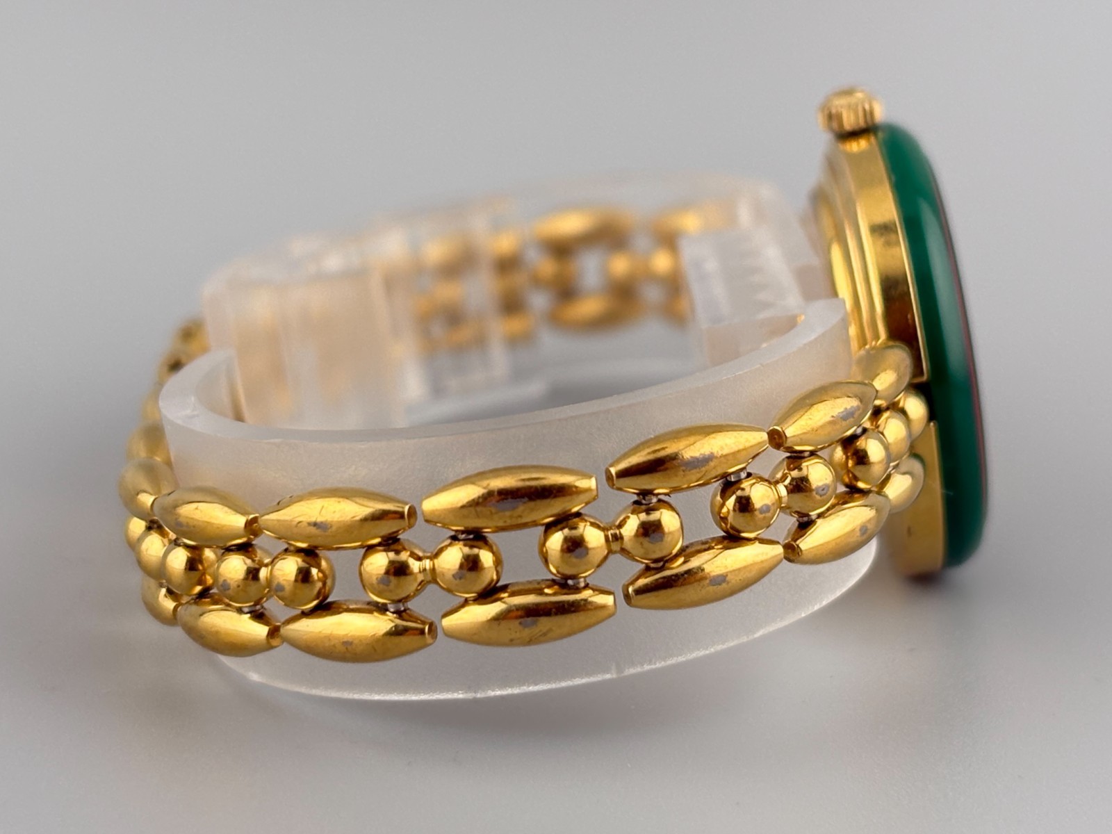 [Very Good+5] Gucci Change Bezel 1200 Gold Serry Line Watch Auth
