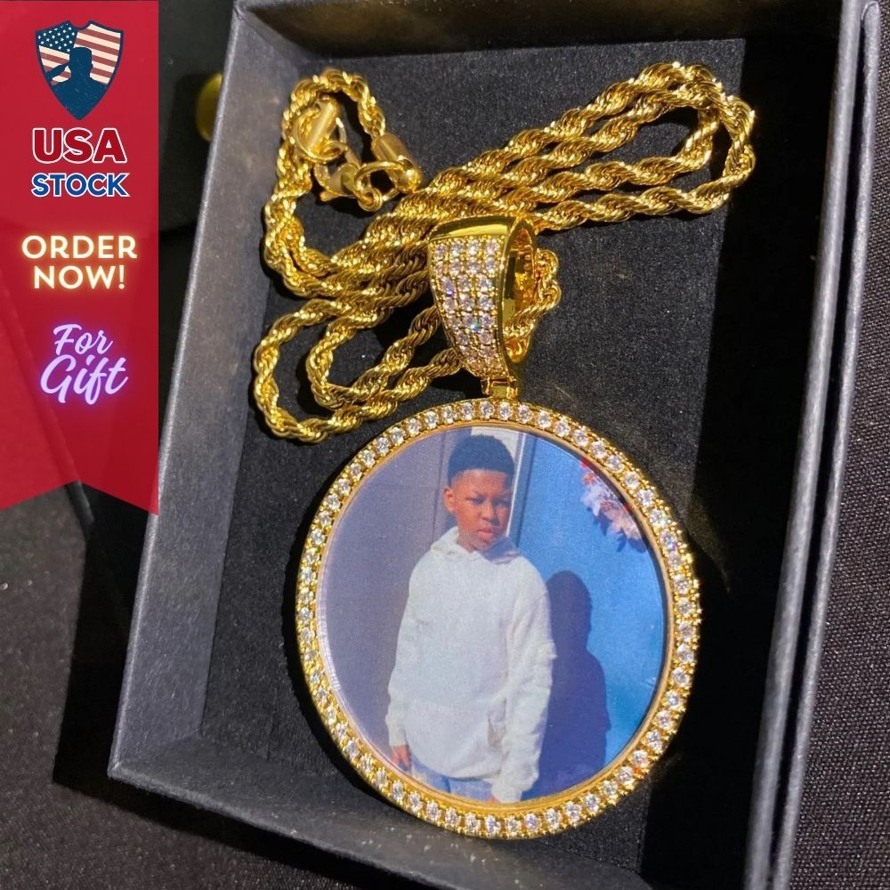 Custom Photo Necklace Personalized Picture Pendant Men Hip Hop Jewelry Gift New
