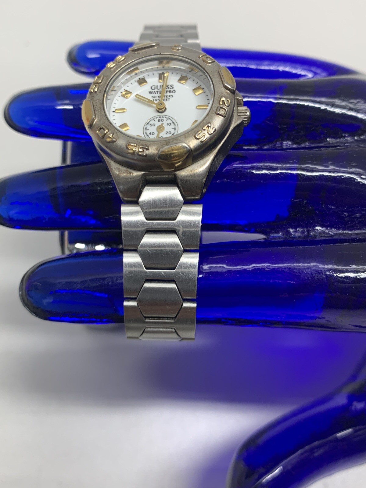 Guess Waterpro Watch 50 Meters 165 Feet Gold Silver Tone