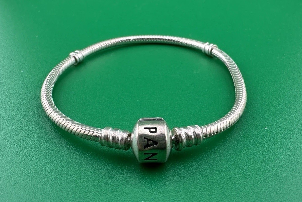 Pandora 590702HV 7″ Barrel Clasp Bracelet S925 ALE Sterling Silver Preowned