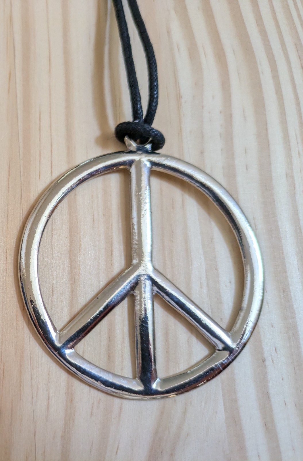 2 Boho Necklaces & 1 Retro: Medallion w/green hearts, Flower w/Beads, Peace Sign