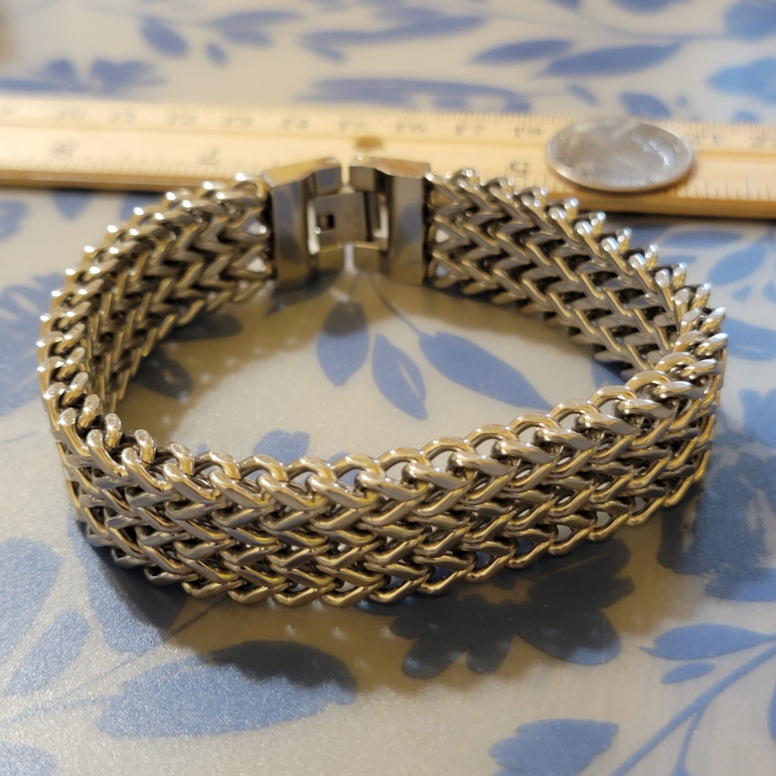 Stainless Steel 19MM Cuban Curb Link Chain Men’s Bracelets 9in