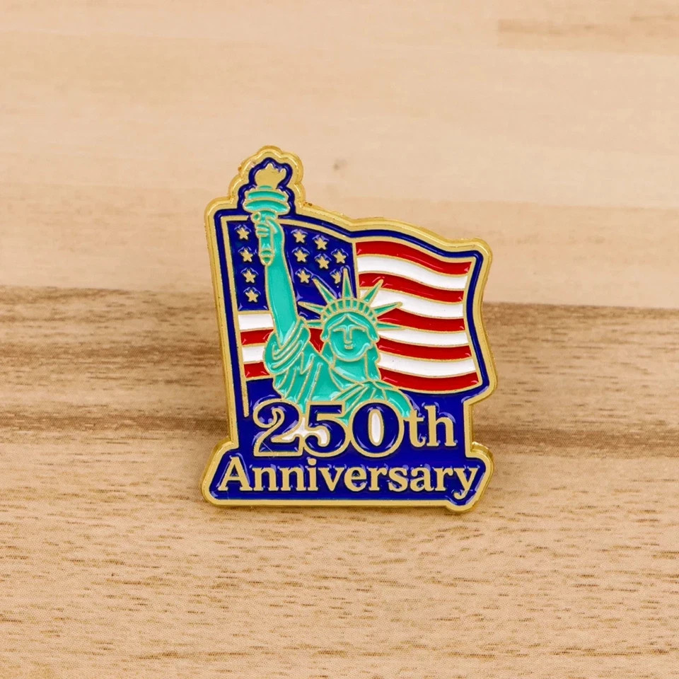 4 America 250Th Birthday Enamel Pins,250 Years Anniversary Metal Brooch pin