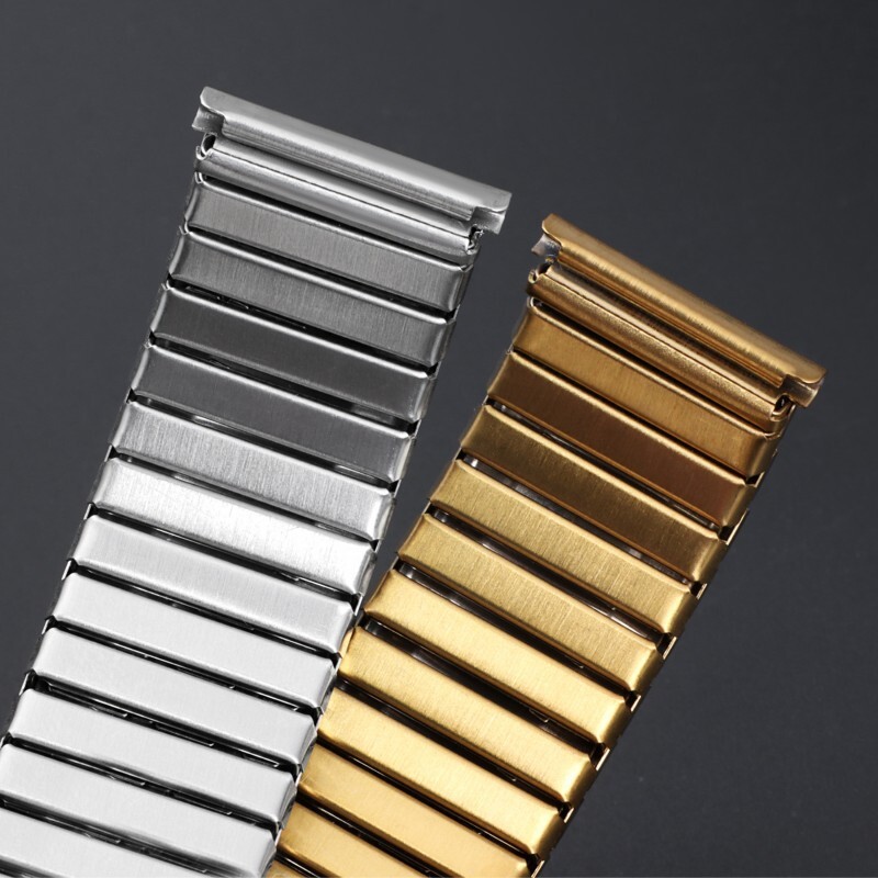 Quality Stainless Steel Spring Watch Band Metal Elastic Strap 12/14/16/18/20mm