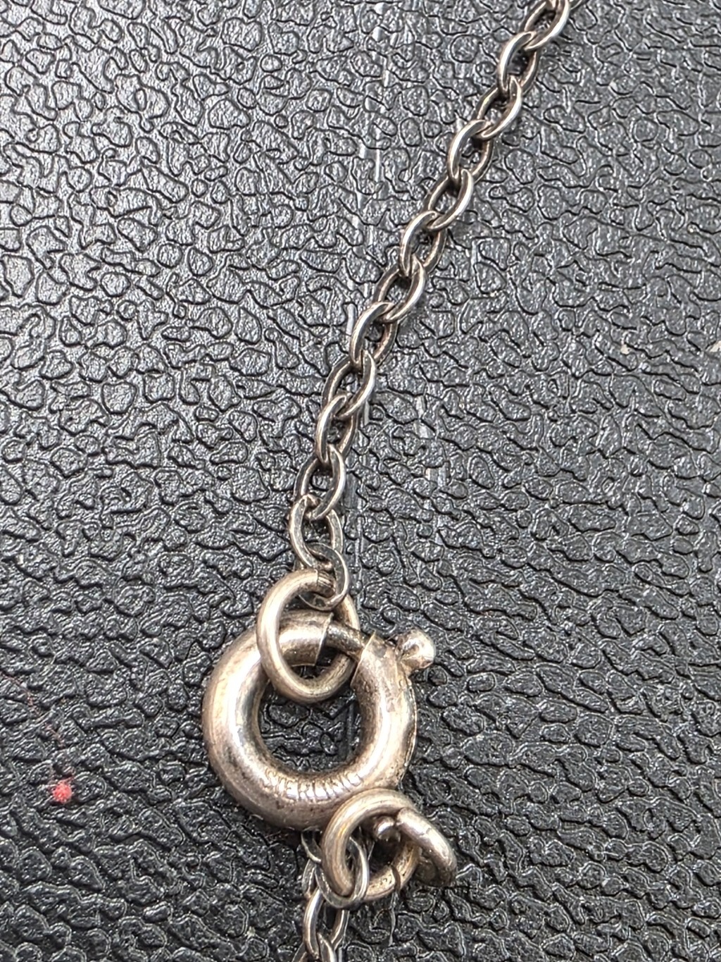 Vintage Sterling Silver 11″ Fine Cable Chain Necklace Spring Ring Clasp