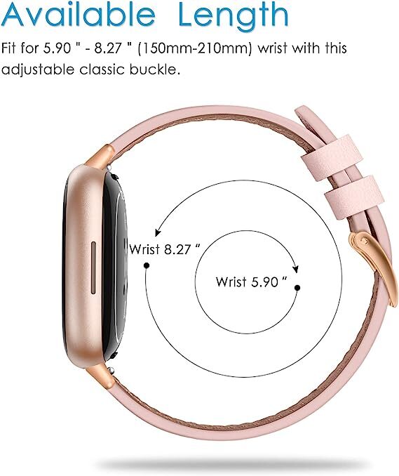 Genuine Leather Band For Fitbit Versa 4 / Fitbit Versa 3 / Sense Replacement USA