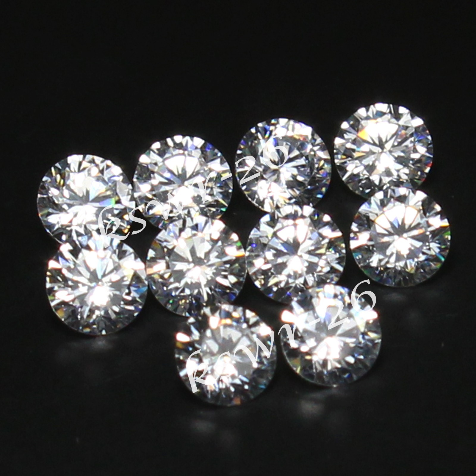 Natural DE Color VVS1 Loose Brilliant Cut 2.60 MM Round White Diamond 10 Pc Lot