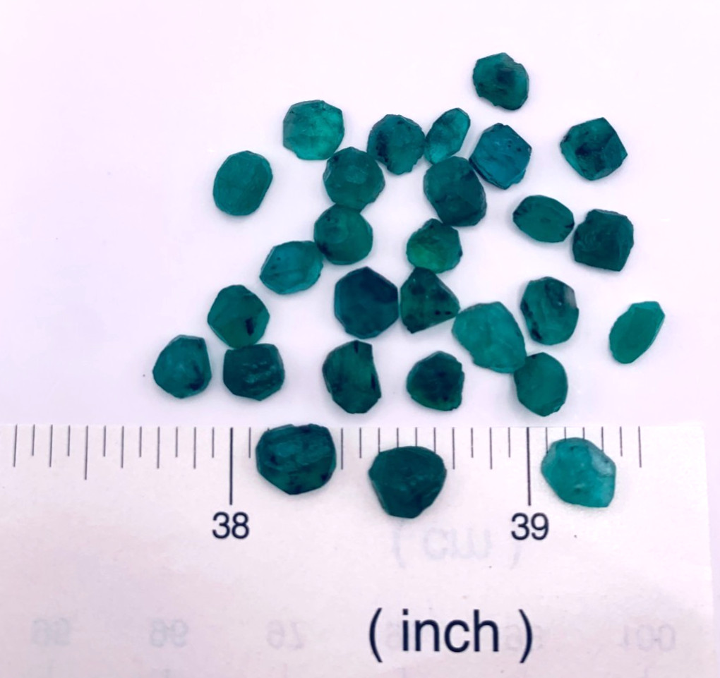 Emerald Preform Rough Lot 28 Pcs 17.15 Tcw Clarity I1 Natural Green Brazil N019