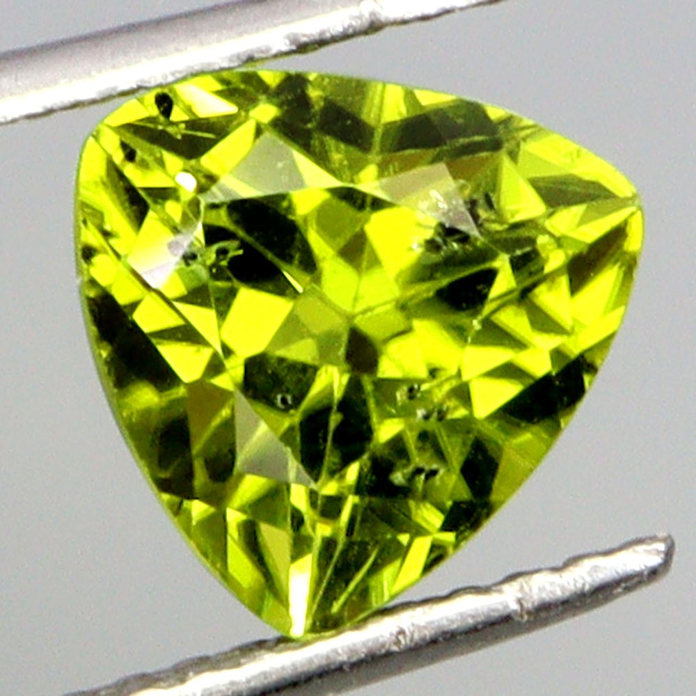Trilliant Cut 100% Natural Unheated Top Rich Green Peridot 4.23 Ct 10mm Gemstone