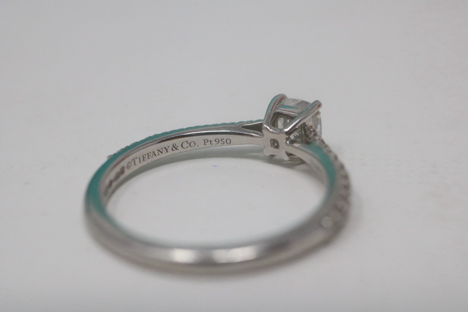 Tiffany & Co Platinum NOVO Cushion Diamond Engagement Ring 0.57ct H/VS2 $4,500