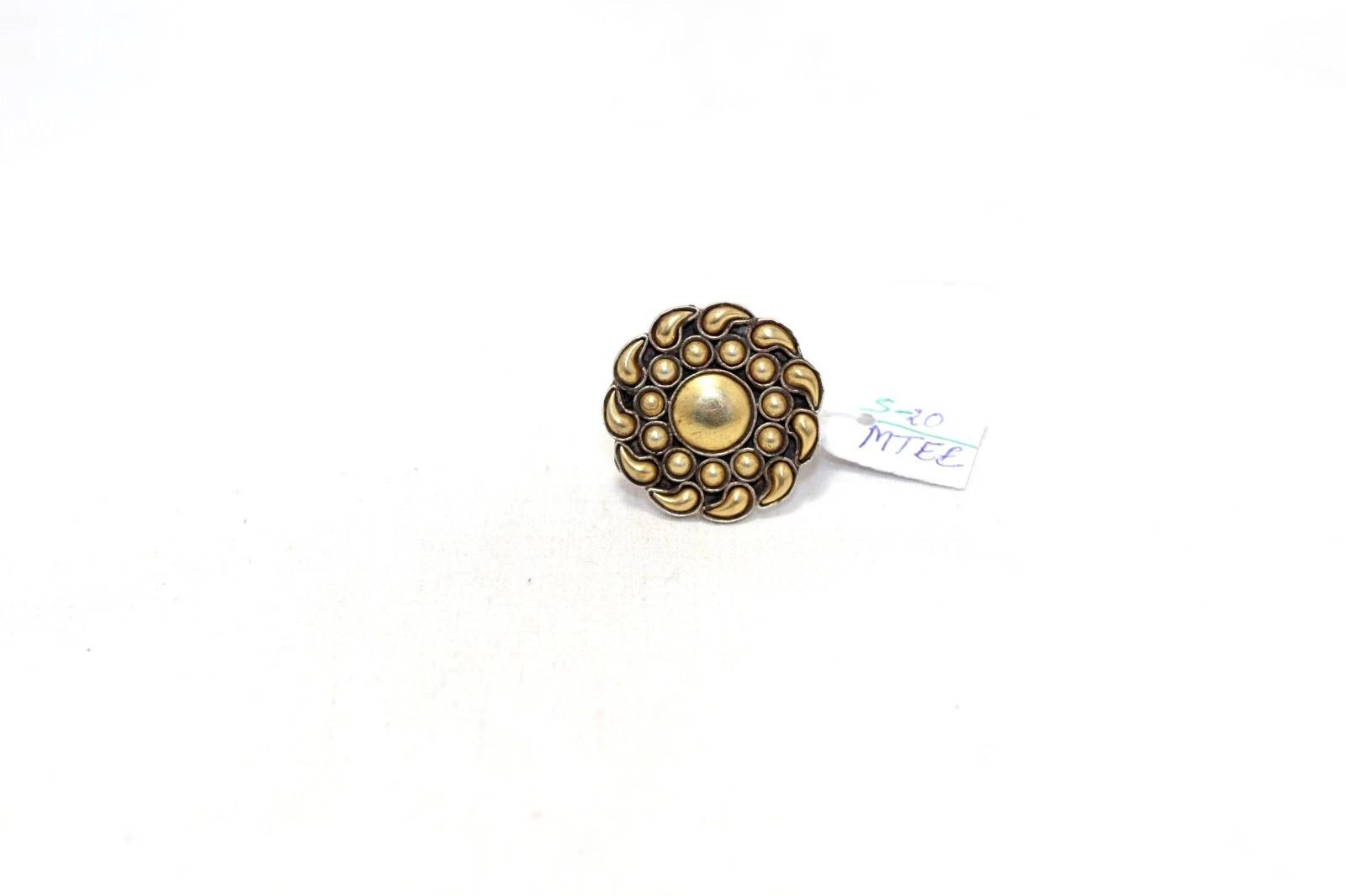 925 Sterling Silver Women Gold Rhodium Temple Gemstone Gift Adjustable Ring