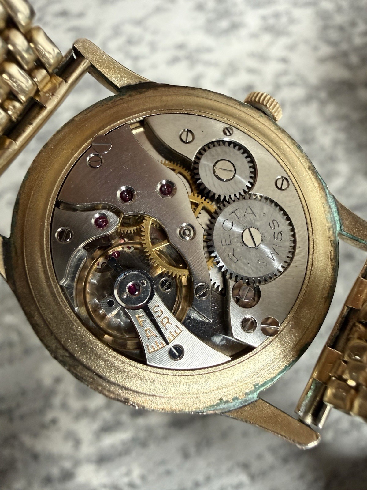 Vintage Recta Military Swiss Watch Runs