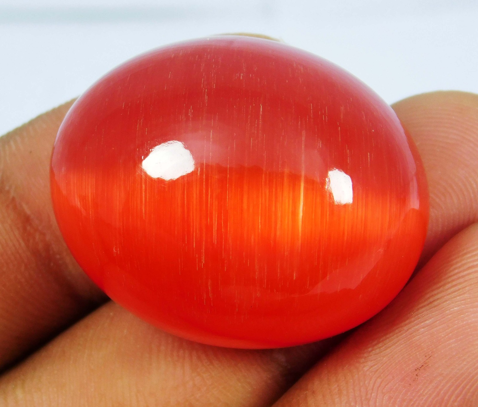 99.20 Ct Natural Chrysoberyl Pink Cats Eye Round Cabochon Loose Gemstone