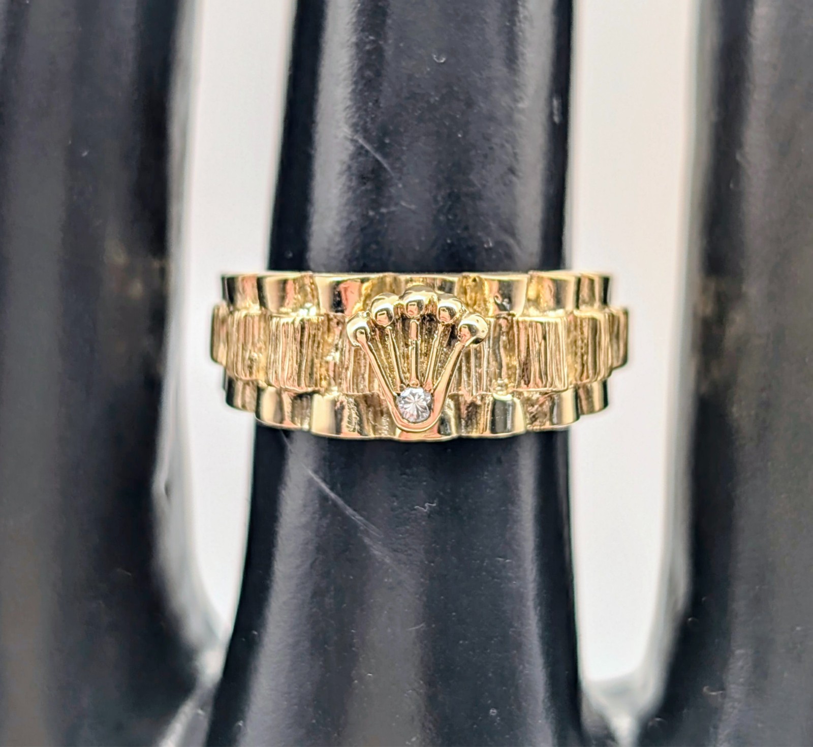 Crown ring brilliant ladies’ ring yellow gold 585/14K – 7.20g – (size 51) #2052