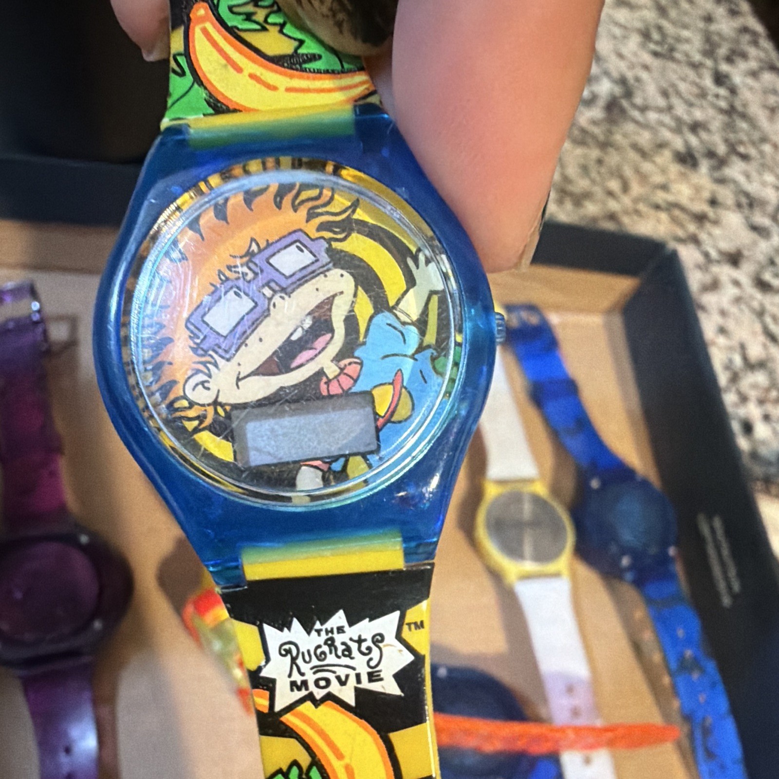Nickelodeon Rugrats Lot of 6 Kids Digital LCD Quartz Plastic Wristwatches 1997