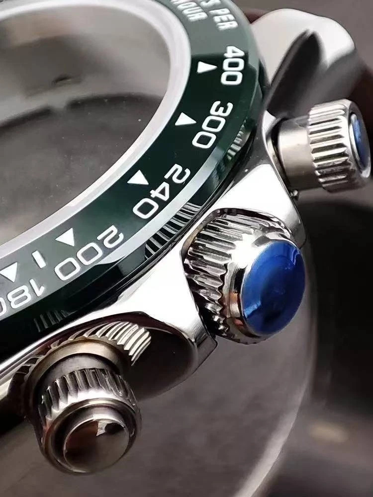 40mm VK63 Chronograph Case Luminous Sapphire Waterproof Diver Style