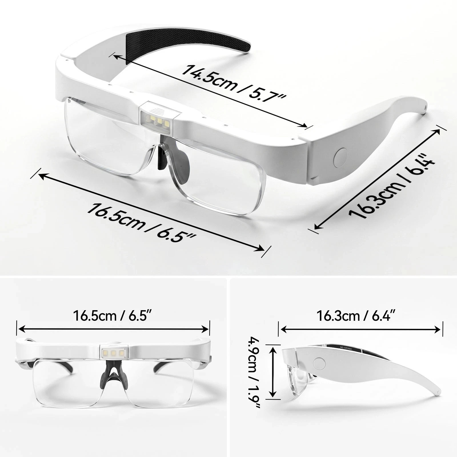 ARTDOT Magnifying Glasses 3 LED Lights for Diamond 5 Lens PMU Tattoo
