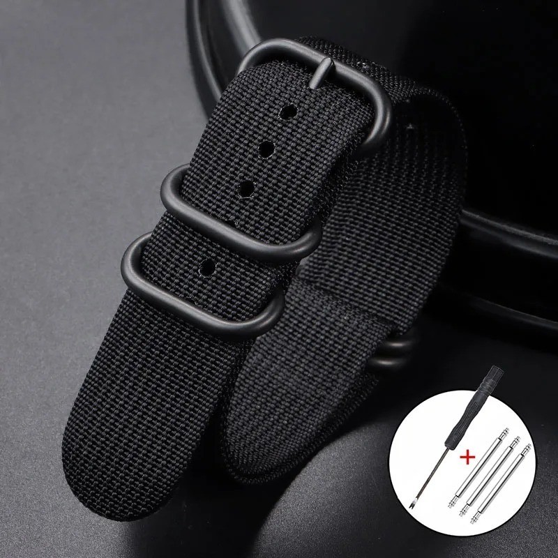 18mm 20mm 22mm 24mm Ballistic Durable Military Nylon Wrist Watch Band Strap