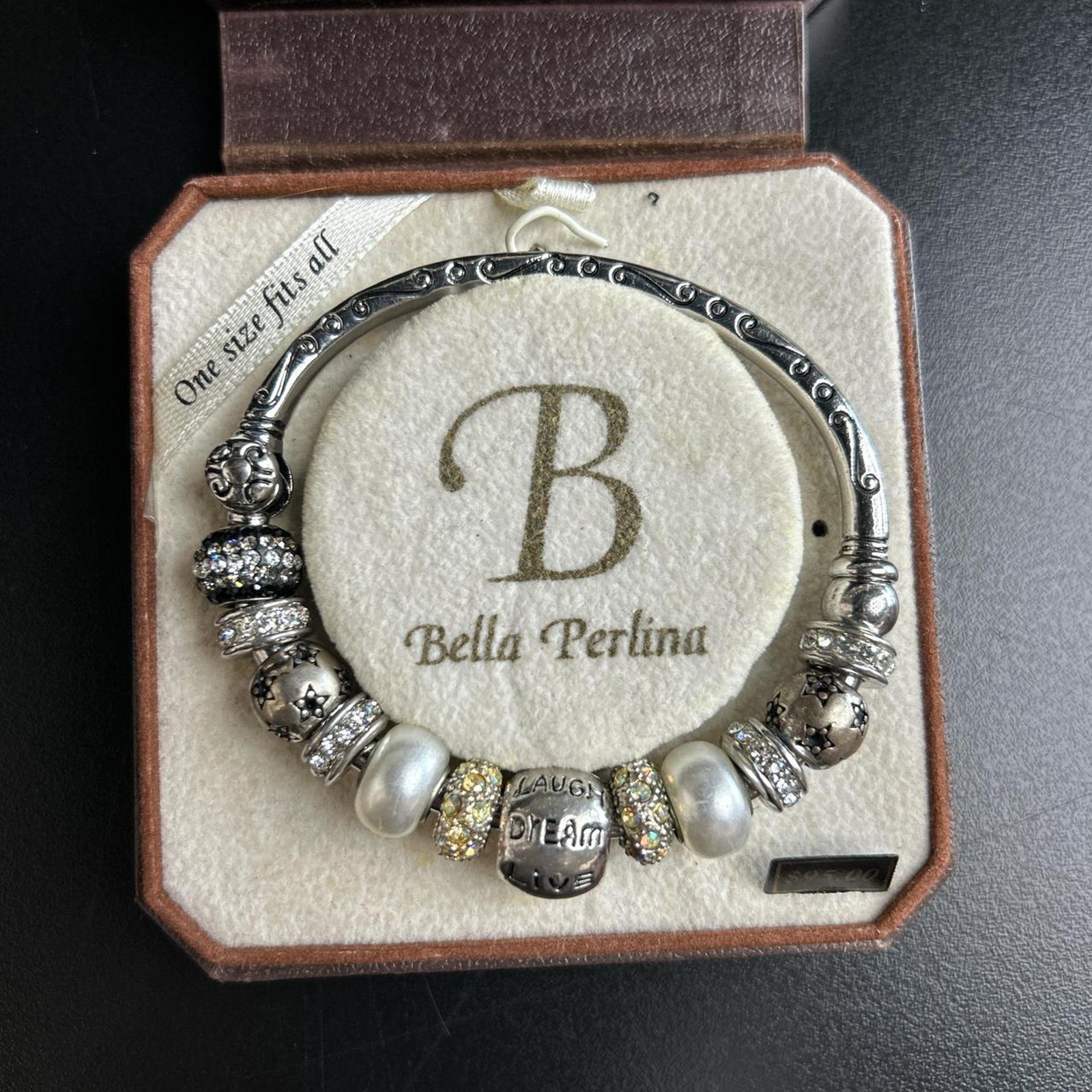 Silver Bella Perlina Cuff Charm Love Live Bracelet