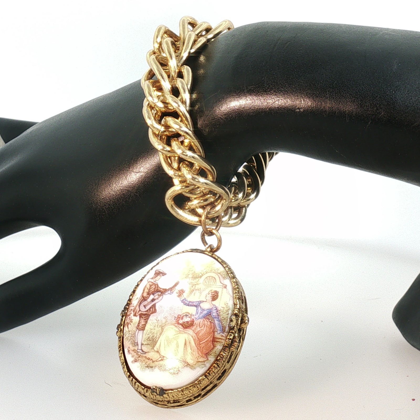 Vintage Mary Chess Gold-Tone Locket Bracelet Perfume Jewelry Collectible