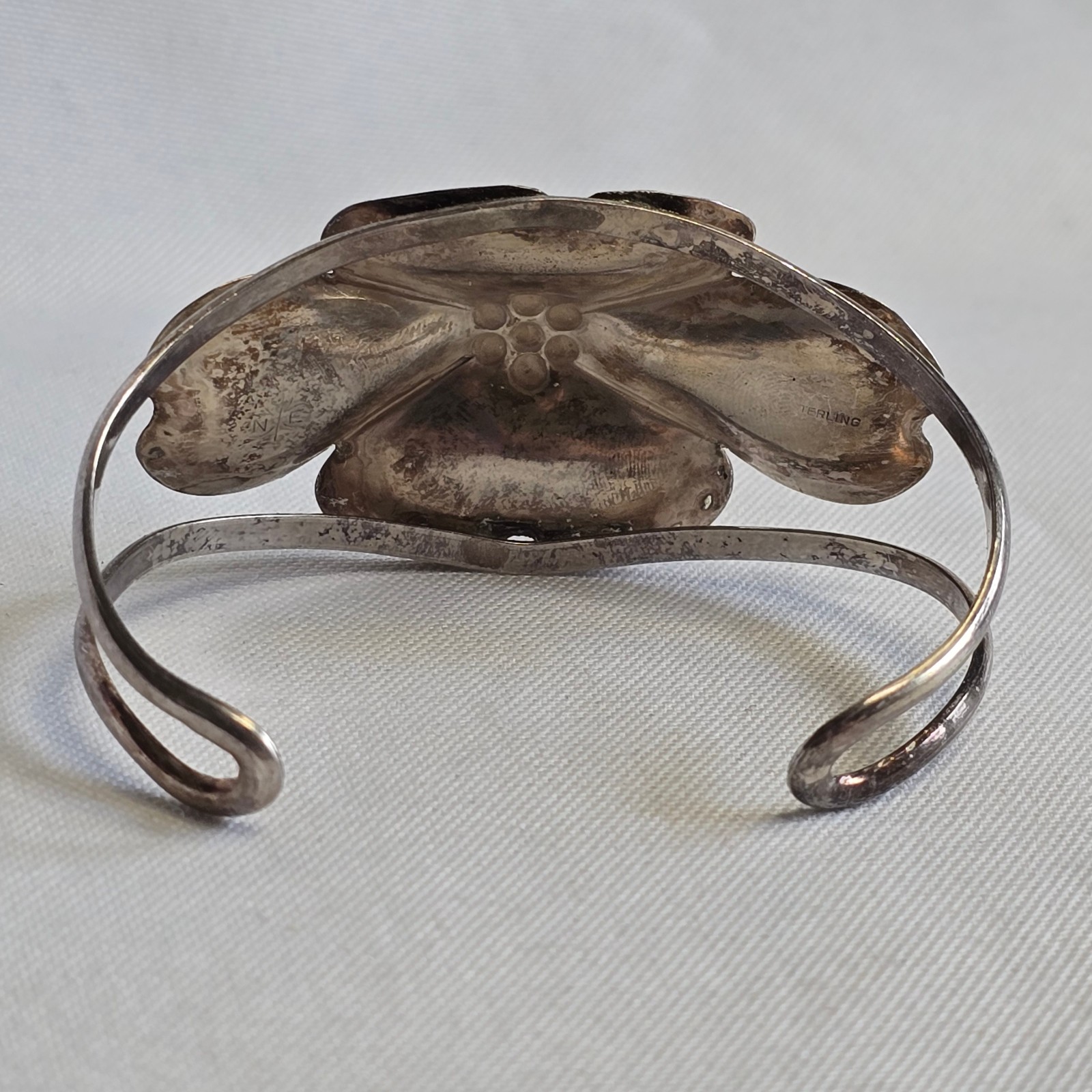 Sterling Silver Bracelet 16.55g Fine Jewelry 6″ Cuff Open End