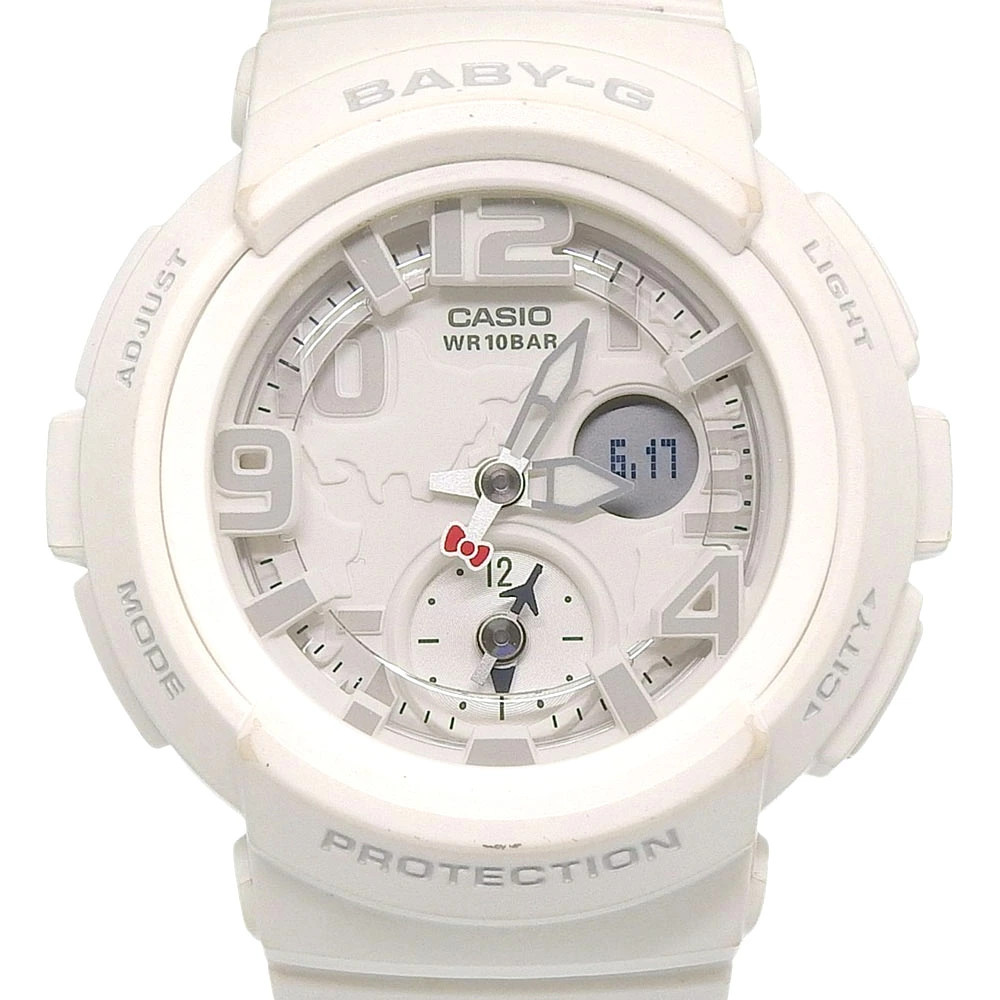 CASIO BABY G HELLO KITTY Watch Hello Kitty BGA 190KT Stainless Steel Resin White