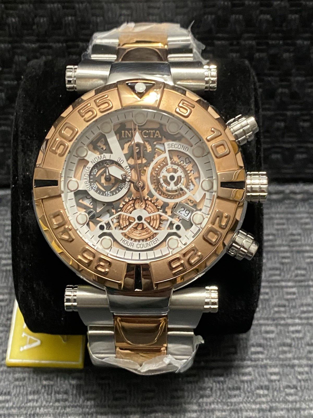 Invicta 47mm Subaqua Noma I Silver & Rose Gold Z60 Quartz LE Watch,Model#33365