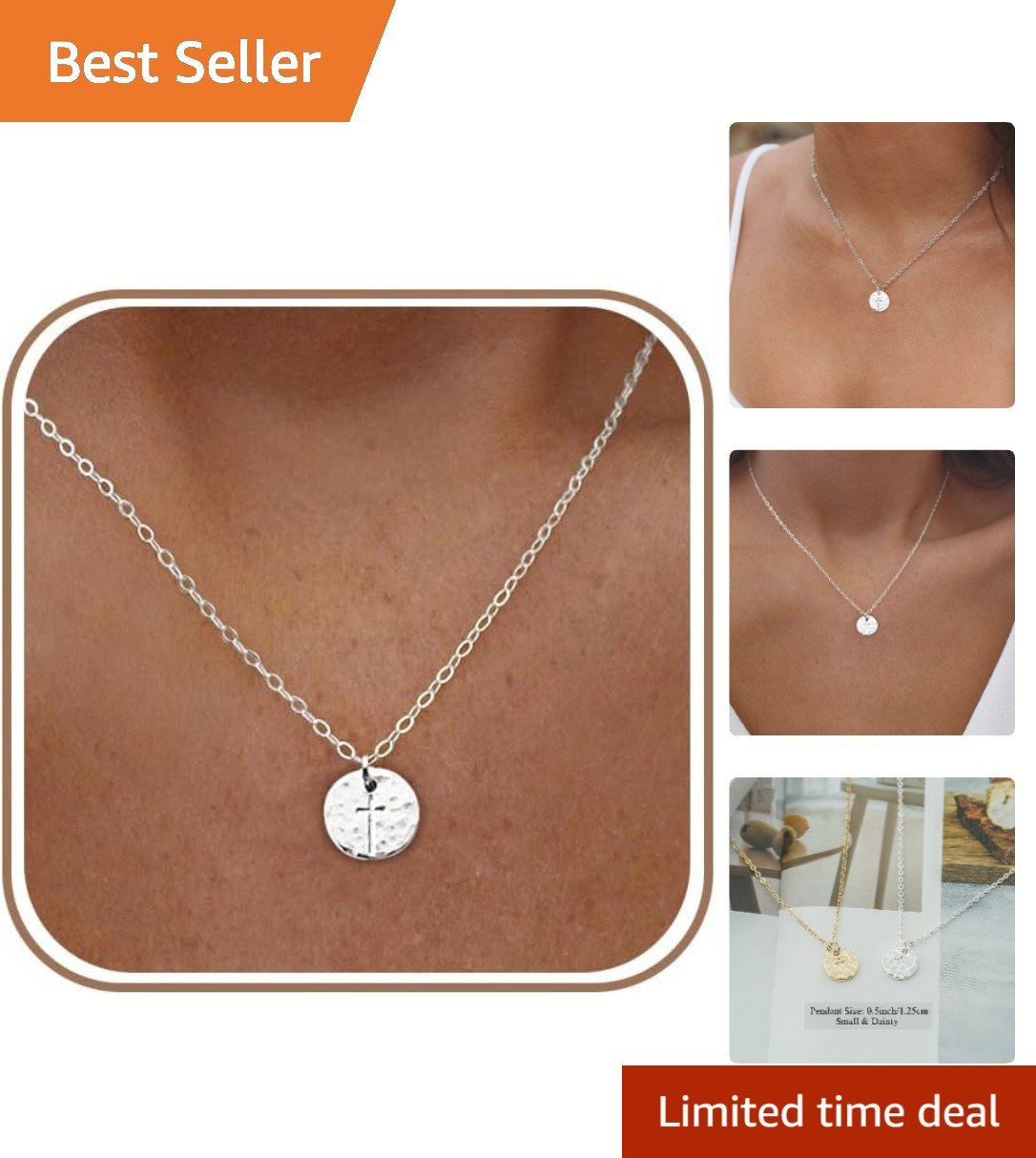 Handcrafted Silver Cross Pendant Necklace with Adjustable Length – Faith & Style